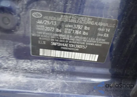 2013 Hyundai Elantra Gls/Limited из США, поврежденный, VIN 5NPDH4AE1DH390157